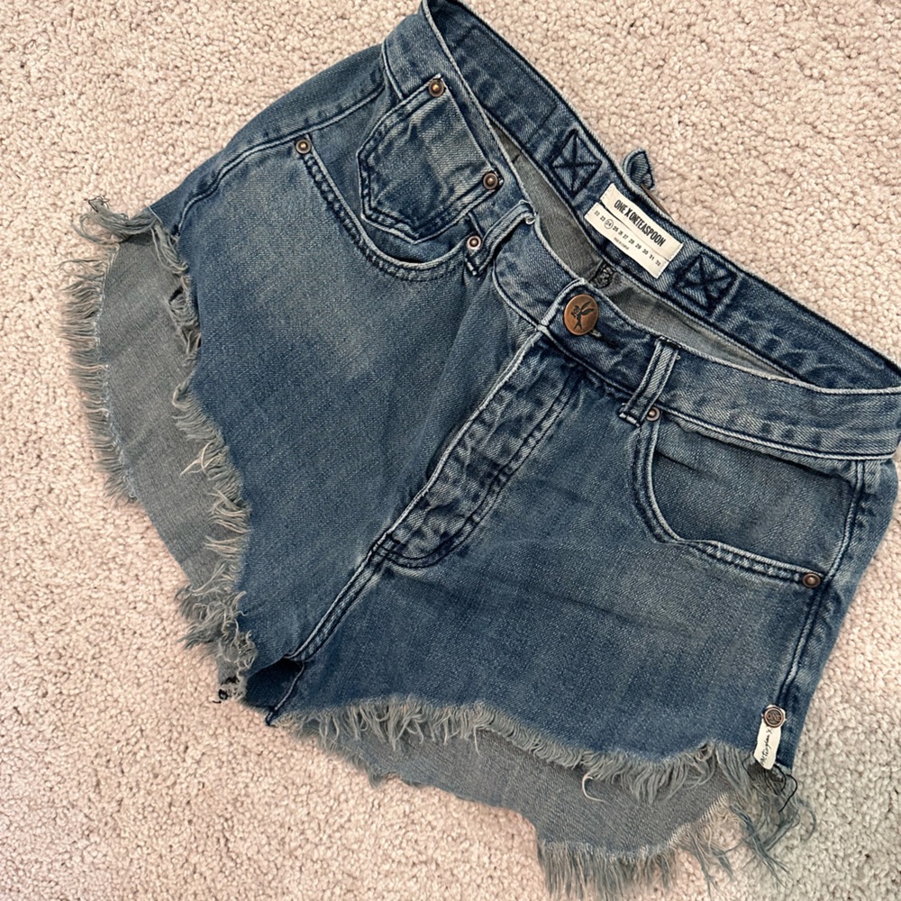 OneTeaspoon High Rise Denim Shorts